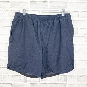 RHONE Men's Activewear Shorts  heater Blue Large